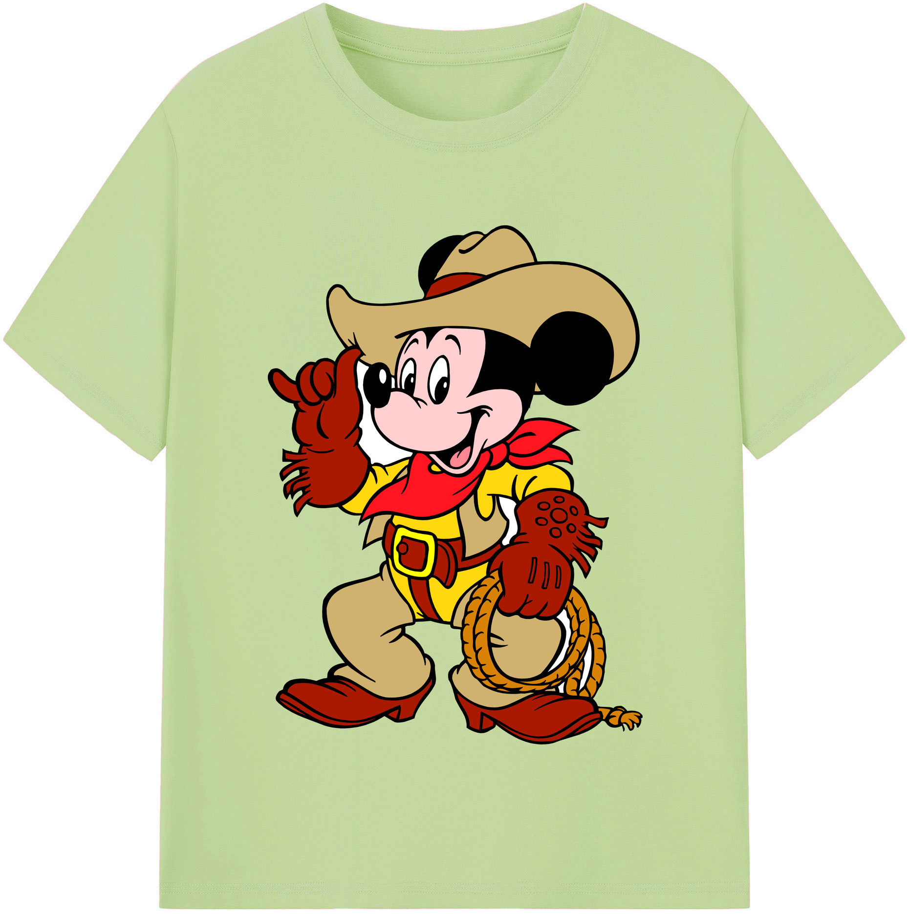 （画像用） ミッキーマウス Mickey Mouse 綿100％半袖Tシャツ（フロントプリント）